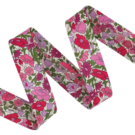 Liberty Cotton Lawn Bias Binding | 20mm | Poppy Forest C PRE ORDER END OF AUG
