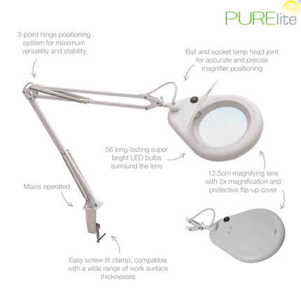 Purelite | Magnifying Lamp | Circular LED