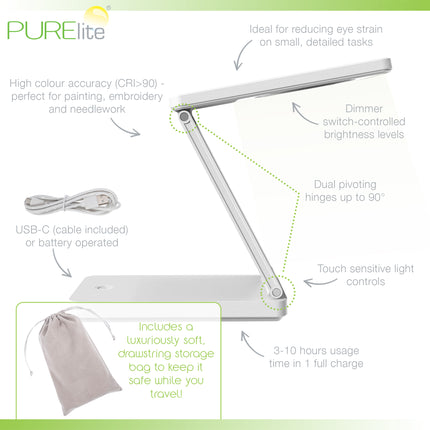 Purelite | Ultra-Bright Magnifying Light | Zed Portable