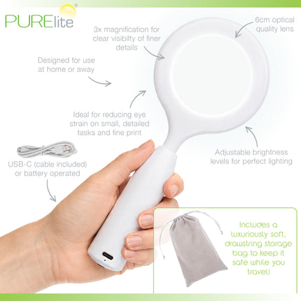 Purelite | Ultra-Bright Magnifying Light | Nova Hand-Held