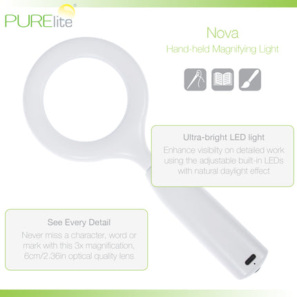 Purelite | Ultra-Bright Magnifying Light | Nova Hand-Held