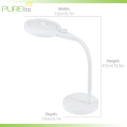 Purelite | Ultra-Bright Magnifying Light | Aura Table Lamp