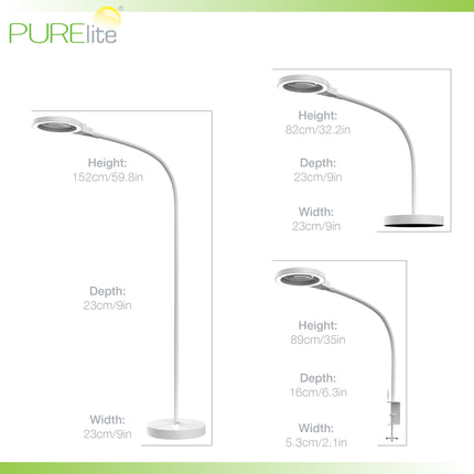 Purelite | Ultra-Bright Magnifying Lamp | Apollo 3-in-1