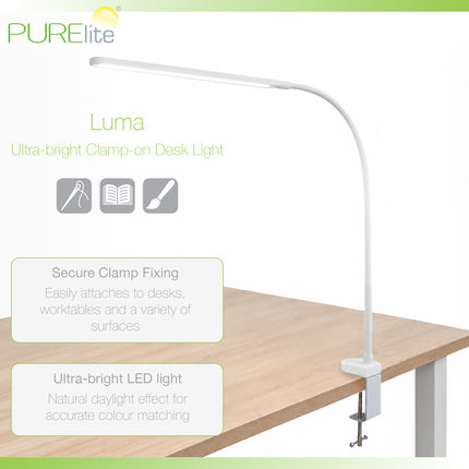 Purelite | Ultra-Bright Lamp | Luma Clamp-On