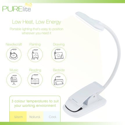 Purelite | Ultra-Bright Lamp | Clip Portable Light