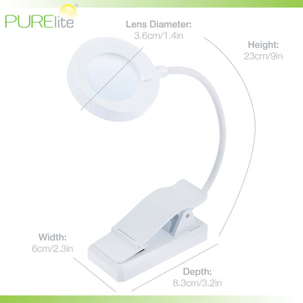 Purelite | Ultra-Bright Magnifying Light | Vue Clip-On