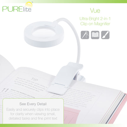 Purelite | Ultra-Bright Magnifying Light | Vue Clip-On