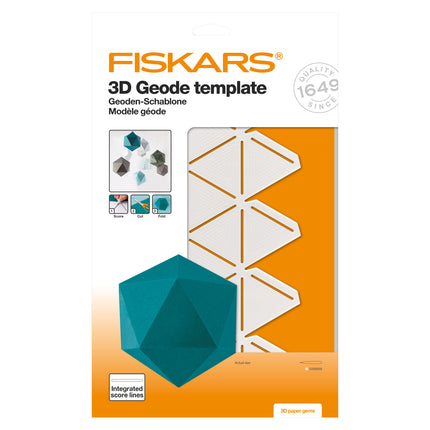 Fiskars | Template | 3D Paper Gem Geode
