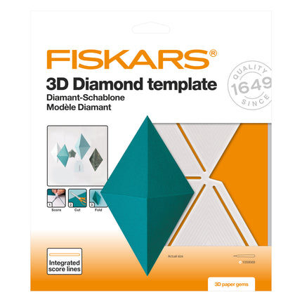Fiskars | Template | 3D Paper Gem Diamond