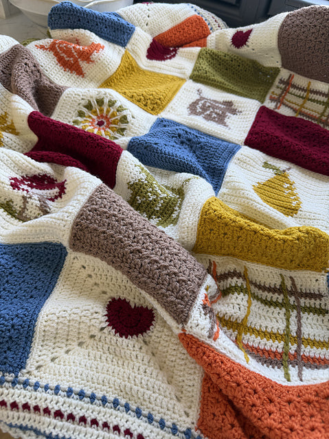 Stylecraft CAL | Love Letters to Autumn Blanket Kit | Pure Wool DK | Original