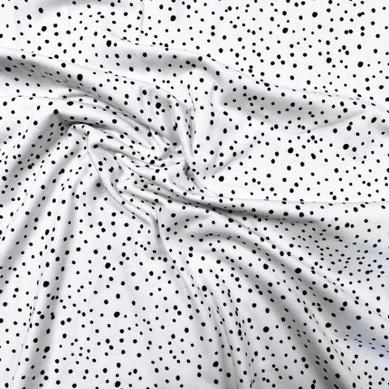 Ink Dots Cotton Jersey - White - Hollies Haberdashery UK