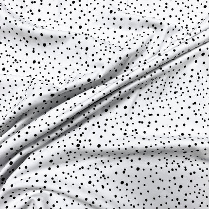 Ink Dots Cotton Jersey - White - Hollies Haberdashery UK