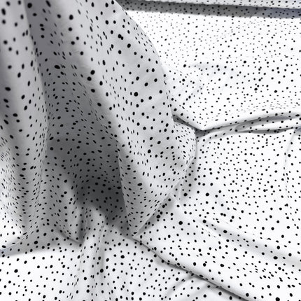 Ink Dots Cotton Jersey - White - Hollies Haberdashery UK