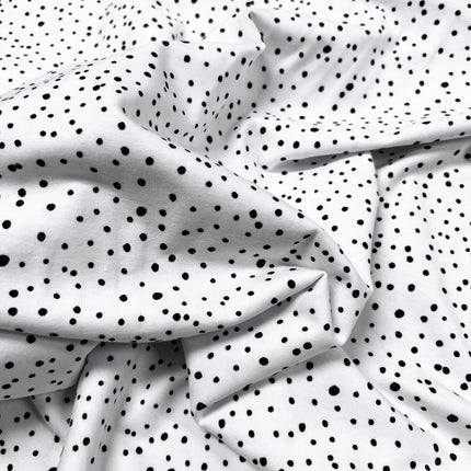 Ink Dots Cotton Jersey - White - Hollies Haberdashery UK