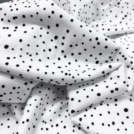 Ink Dots Cotton Jersey - White - Hollies Haberdashery UK