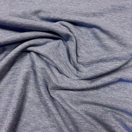 Cosy Melange Sweatshirting - Blue - Hollies Haberdashery UK