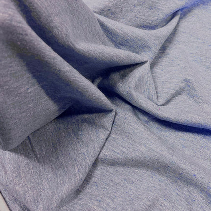 Cosy Melange Sweatshirting - Blue - Hollies Haberdashery UK