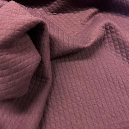 Cosy Diamond Sweatshirting - Mauve - Hollies Haberdashery UK