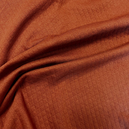 Cosy Diamond Sweatshirting - Rust - Hollies Haberdashery UK