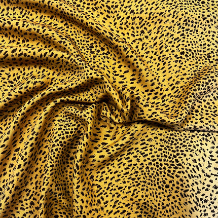 *NEW* Cheetah Viscose - Mustard - Hollies Haberdashery UK