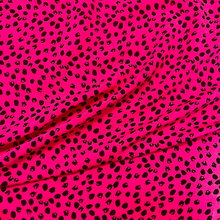 *NEW* Party Spot Viscose - Cerise - Hollies Haberdashery UK
