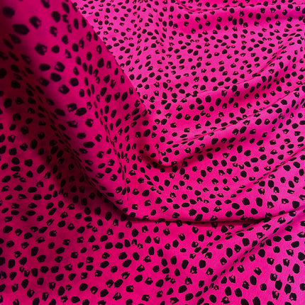 *NEW* Party Spot Viscose - Cerise - Hollies Haberdashery UK