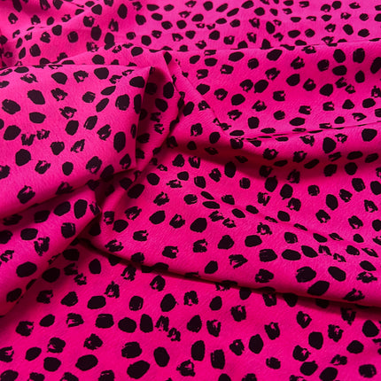 *NEW* Party Spot Viscose - Cerise - Hollies Haberdashery UK