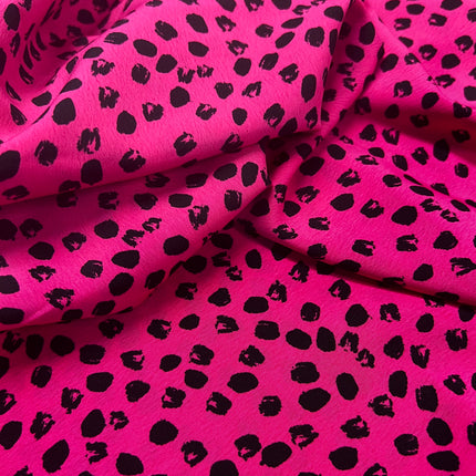 *NEW* Party Spot Viscose - Cerise - Hollies Haberdashery UK