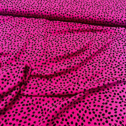 *NEW* Party Spot Viscose - Cerise - Hollies Haberdashery UK