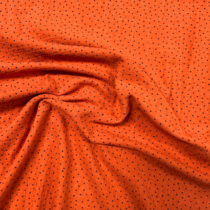 *NEW* Dotty Slub Washed Cotton | Pumpkin - Hollies Haberdashery UK