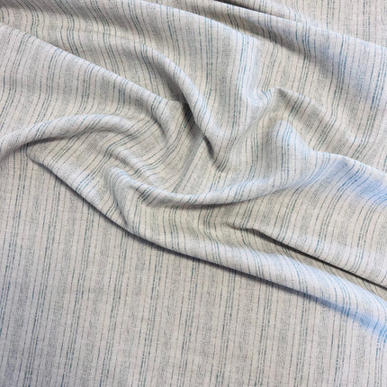 Country Linen | Stripe | Teal - Hollies Haberdashery