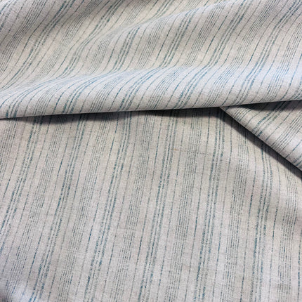 Country Linen | Stripe | Teal - Hollies Haberdashery