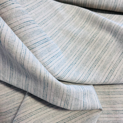 Country Linen | Stripe | Teal - Hollies Haberdashery