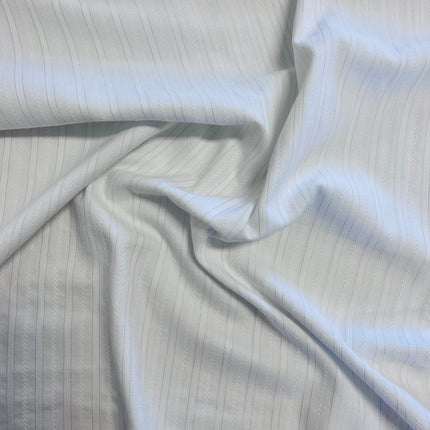 Cable Stripe | Embroidered Cotton | White Lurex - Hollies Haberdashery
