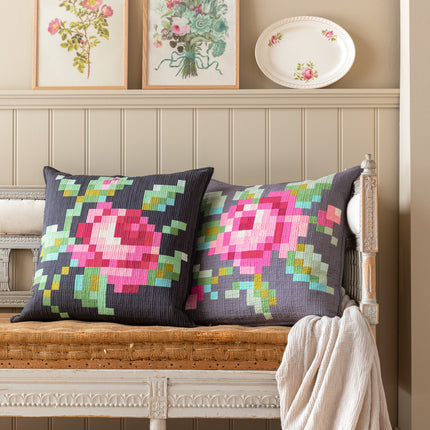 Tilda | Wild Rose Embroidery Pillow Kit | Rust PRE ORDER MARCH