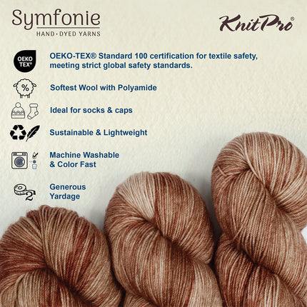 KnitPro Symfonie Yarns | Terra | 4 Ply | Mocha 2033