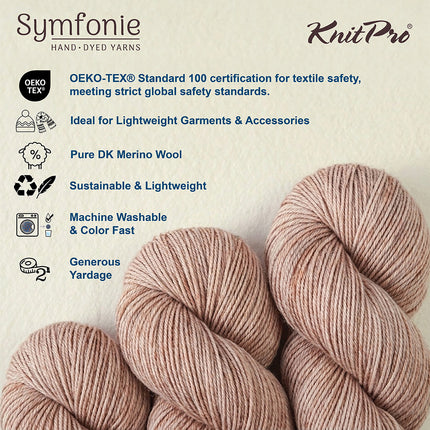 KnitPro Symfonie Yarns | Viva | DK | Brown Eggshell 1004