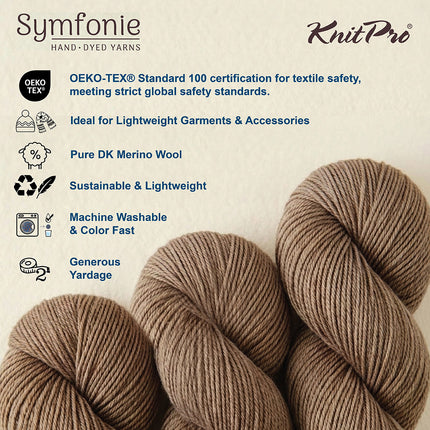 KnitPro Symfonie Yarns | Viva | DK | Wood Ash 1005