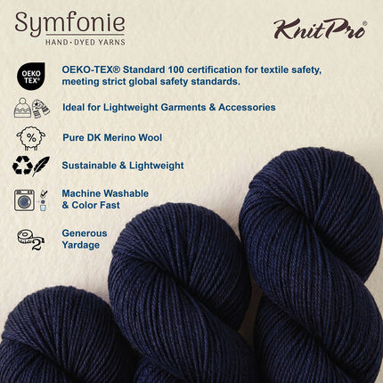 KnitPro Symfonie Yarns | Viva | DK | Delhi Blue 1017