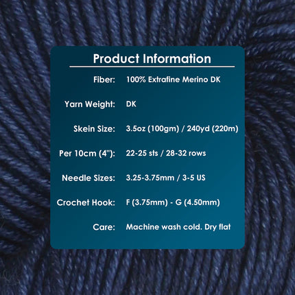 KnitPro Symfonie Yarns | Viva | DK | Delhi Blue 1017