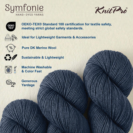 KnitPro Symfonie Yarns | Viva | DK | Midnight Blue 1018