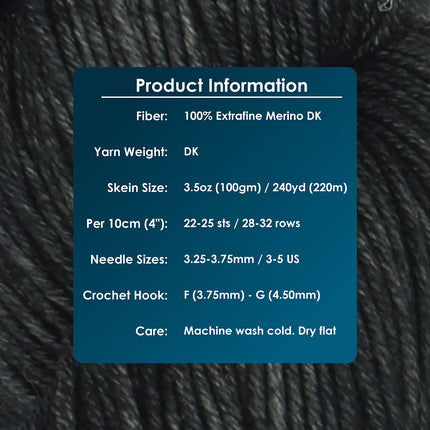 KnitPro Symfonie Yarns | Viva | DK | Black Pepper 1019