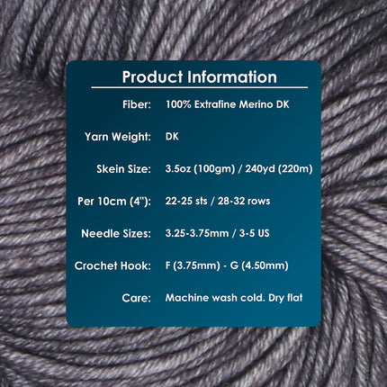 KnitPro Symfonie Yarns | Viva | DK | Plum Denim 1021