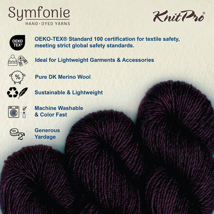 KnitPro Symfonie Yarns | Viva | DK | Aubergine 1024
