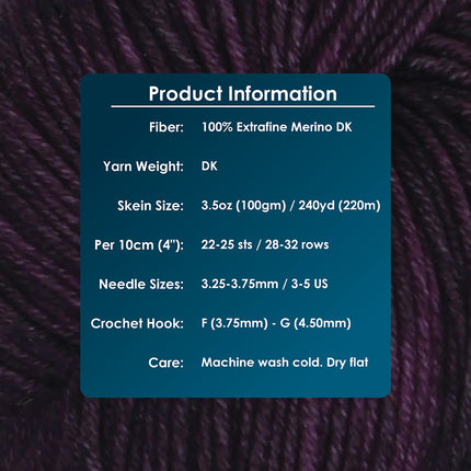 KnitPro Symfonie Yarns | Viva | DK | Aubergine 1024