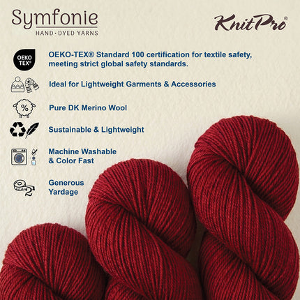 KnitPro Symfonie Yarns | Viva | DK | Bandana Red 1049