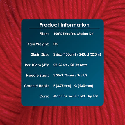 KnitPro Symfonie Yarns | Viva | DK | Bandana Red 1049
