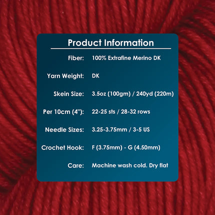 KnitPro Symfonie Yarns | Viva | DK | Red Rose 1050