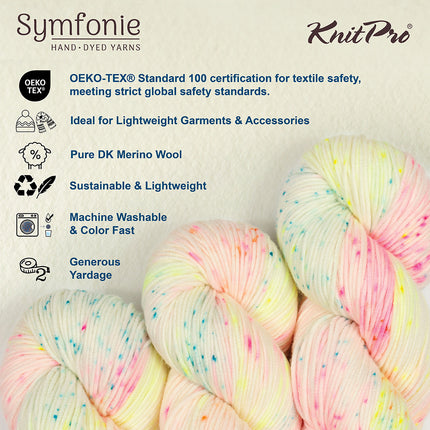 KnitPro Symfonie Yarns | Viva | DK | Neon Confetti 1025