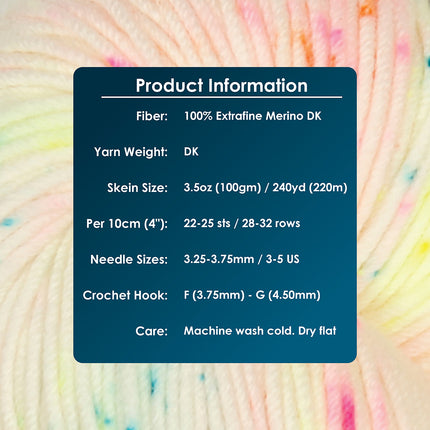 KnitPro Symfonie Yarns | Viva | DK | Neon Confetti 1025